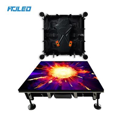 China HTJLED P3.91 Waterproof Steps Panel Outdoor Stage Dance Floor LED Display LED Screen Interactive Floor Tiles Screen for sale