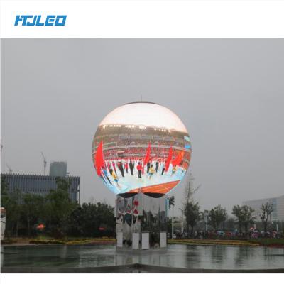 China Hot Selling Creative Advertising Sphere Ball Display Video Wall Spherical Screen Full Color Billboard LED Ball Screen Plane LED Screen for sale