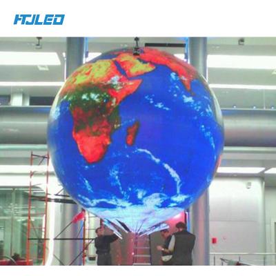 China HTJLED LED Screen Billboard Price P3 P4 P5 P6 Creative Full Color Round Ball LED Advertising Spherical Plan Advertising Screen Customized for sale