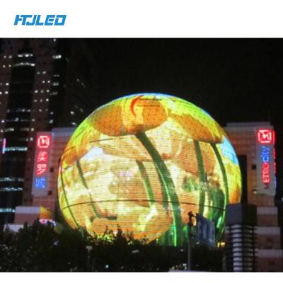 China Creative advertising screen HTJLED P3 P4 P5 P6 plan 360 degree sphere visual ball circular led display sphere circular led display for sale