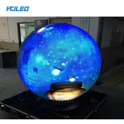 China Creative advertising screen HTJLED P3 P4 P5 P6 plan 360 degree sphere visual ball circular led display sphere circular led display for sale