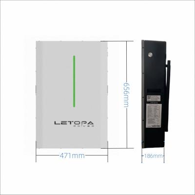 China Solar Energy Storage Systems Letopa 5kwh 10kwh Wall Power Lifepo4 Battery 48v Lithium Ion Battery Solar Home Energy Storage System 48v Powerwall for sale