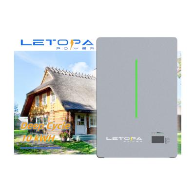 China Home Solar Energy Storage System LETOPA 6000 Smart Deep Cycle Power Wall 10KWH LiFePO4 Lithium Battery 48V 200Ah Solar Energy Storage Battery Home Energy Storage for sale