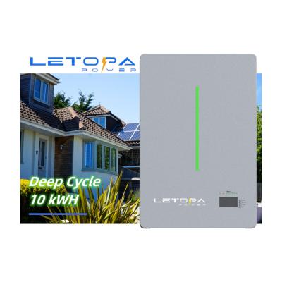 China Letopa 48V 10Kwh 20Kwh 30Kwh 50Kwh Deep Cycle 10Kwh LifePO4 Battery 51.2V Lithium 200Ah Akku 5 year warranty PW48200A for sale