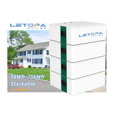 China Environmental Safety Long Life LETOPA Stackable Modular 51.2v Home Solar System 48V 200Ah Energy Storage Battery 10kwh 20kwh 30kwh 50kwh Lifepo4 Lithium Ion for sale