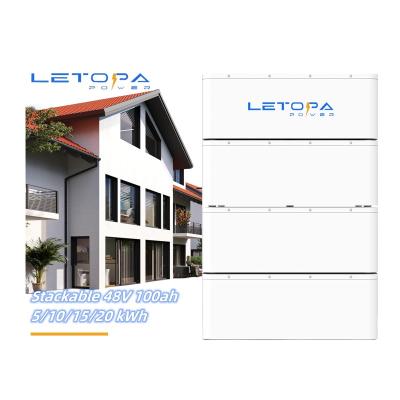 China Letopa YY48100S rechargeable battery solar lithium battery home energy storage system lifepo4 battery 48v 100ah 100Ah for sale