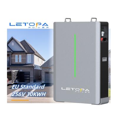 China Solar Energy Storage Systems LETOPA CE Approved EU Standard 230V 240V 256V High Voltage Battery Match 380 400V 3-phase Inverter Lifepo4 10KWH Solar Battery for sale