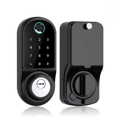 China Tuya APP Password Fingerprint Lock Easy Deadbolt Smart Auto Lock Indoor Hotel Apartment Lock for sale