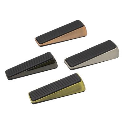 China Traditional rubber anti-collision contact door stopper zinc alloy wooden door stopper for sale