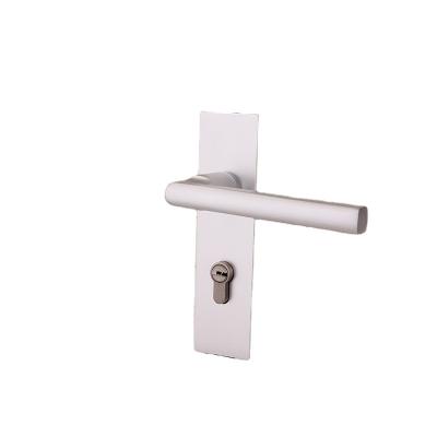 China Modern Aluminum French Door Internal Lever Handle For Wooden Doors Bedroom Simple Silent Door Lock Split Handle Lock Hardware for sale