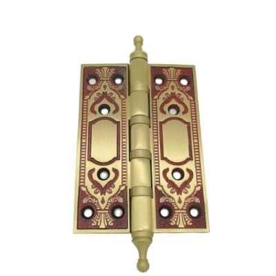 China Customized Brass Flat Antique Wood Door Hinge Easy Installation Door Lock Door Hinge Solid Brass Hinge for sale