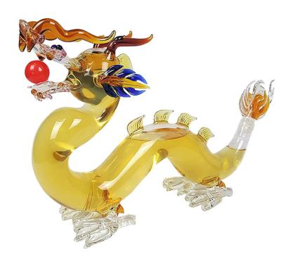 China Wine Borosilicate Clear Glass Decanter Dragon Animal Shaped Glass Wine Bottle for sale