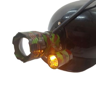 China Zoomable Lens Camouflage Coypu Hog Waterproof Led Coyote Hunting Head Lamp Super Bright Rechargeable Hunting Light Lamp Headlamp For Hat for sale