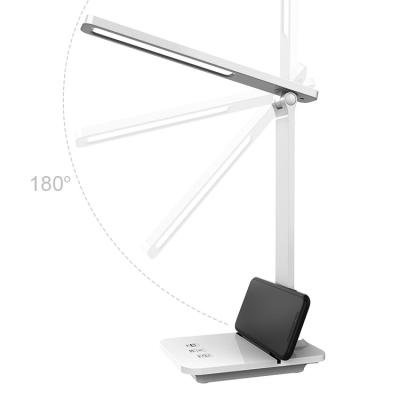 China Modern Dimmable 14w Folding Touch Led Desk Lamp Usb Rechargeable Reading Hotel Study Table Lamp Table Light With Eye Protection for sale