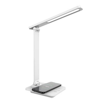 China Modern Folding Cordless Charging Led Desk Lamp Table Reading Light Wireless Charger Desk Lamp With USB Port for sale