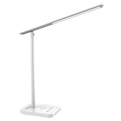 China Modern 3 Color Adjust 5W Stepless LED Folding Desk Lamp Dimming Radio Reading Table Fill Lamp USB to Phone Charger for sale