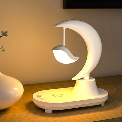 China 3D Modern Stereo Surround - Sound Music Night Light Usb Wireless 7 Colors Auto Changing Desk Lamp With Speaker for sale