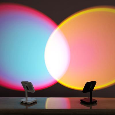 China Nordic Modern Sunset Projection Lamp 10w 16 RGB Remote Tripod Proyector Led Night Light Sunset Projector Lamp Light With Rainbow for sale