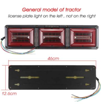 China Car Truck Trailer 24V Led Car Dynamic Truck Tail Rear Brake Light Stop Strobe Light Turn Signal Lamp For Caravan Trailer Boat Truck for sale