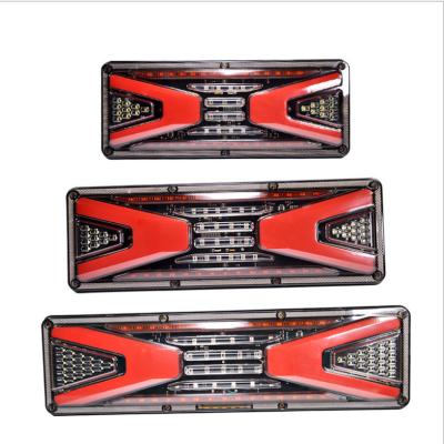 China 33cm 24V LED Truck Tail Light Trailer Stop Lorry Bus Brake Reverse Turn Traffic Warning Light Rear Waterproof Warning Light JS-D-028 for sale