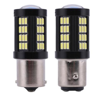 China One Color In One 1156 Bulb 1157 66SMD 4014 Led Bulb Chips BA15S P21W BAU15S PY21W BAY15D P21/5W DRL 12V Reverse Light Brake Signal Automobile for sale