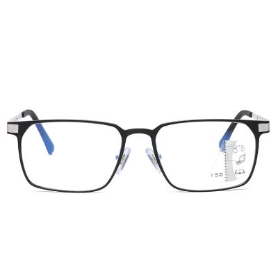 China The framework is flexible. 2021 Multifocal Reading Glasses Square Black Elastic Legs Multifocal Faded Photochromic Reading Glasses for sale