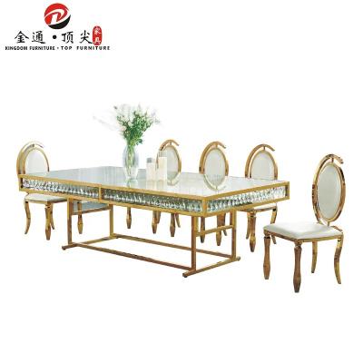 China Traditional Stainless Steel Leg Dining Table With Chairs Modern Luxury Marble Stone Metal Dining Tables Top Sets Diningroomsets for sale