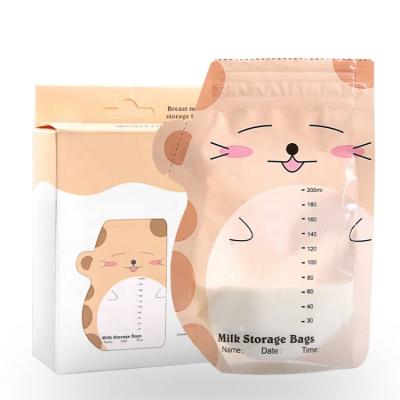 China BPA Free Breastmilk Storage Bag With Presterilized Milk Thermal Bag Storage Bag Double Space Bpa Sensor Presterilized Zipper for sale