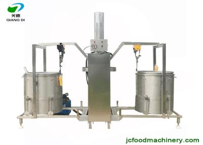 China semi-automatic double tank ginger juice press machine with hydraulic pressure for sale