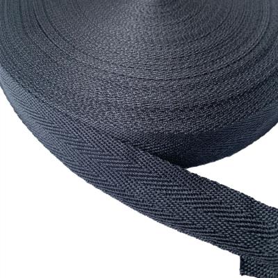 China High Tenacity Twill Tape Ribbon 100% Cotton/Polyester 1 Inch Wide Double Herringbone Webbing for sale