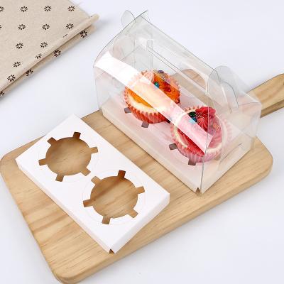 China Wholesale Disposable Transparent Rectangular Egg Roll Packaging Boxes For Mousse Cake Dessert Pastry Plastic Food Boxes for sale