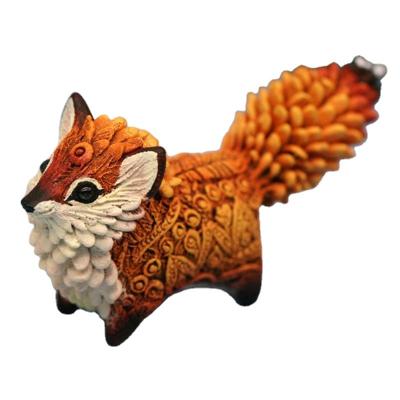 China Europe Ornaments Desktop Holiday Figures Toy Gifts Fox Resin Carving Crafts Decorations for sale