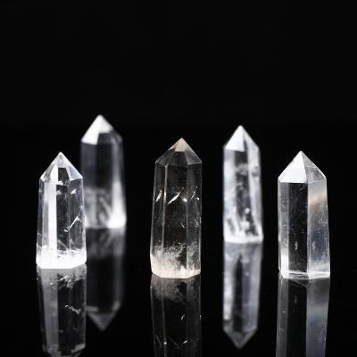 China Single-pointed Column Hexagon Crystal Rough Polished Gemstone White Crystal Column from China Natural Crystal for sale