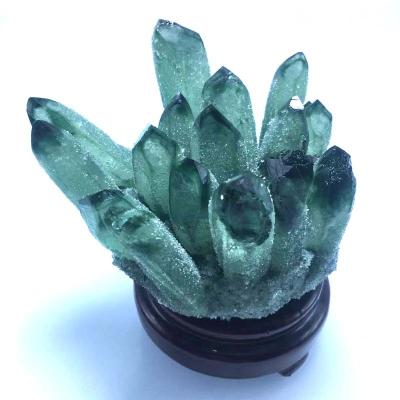 China China Wholesale Crystal Ornaments White Green Crystal Stone Ore Home Decoration Rough Handwork Gifts for sale