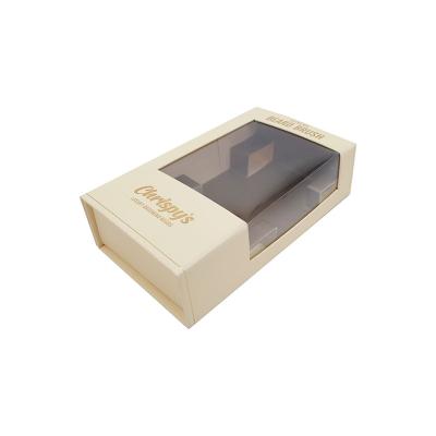 China Recycled Materials Custom Rigid Luxury Eyelash Lipstick Packaging Box With PVC Window for sale