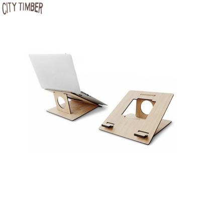 China Hot Selling Foldable Bamboo Wooden Laptop Notebook Stand Wholesale Foldable Laptop Notebook Stand Desk Stand for sale