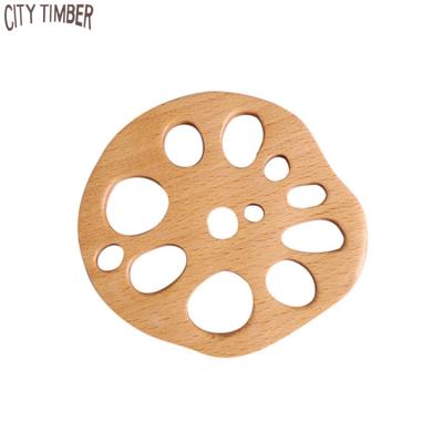 China Viable Wholesale Lotus Root Slices Wooden Cup Mat Coffee Tea Promotion Coaster Hot Selling Drinks Coaster for sale