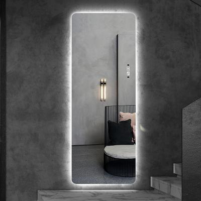 China LAIYA Simple Design Security Contemporary Full Body Frameless Explosion Proof Mirror Smart Body Mirror With LED Light for sale