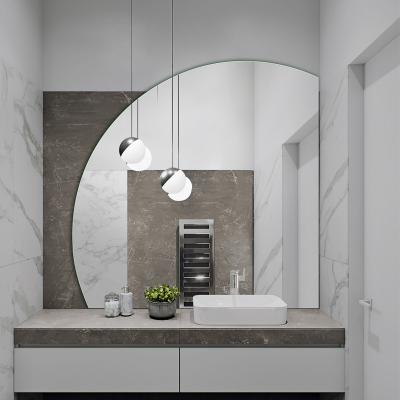 China Contemporary Frameless Bathroom Wall Mirror Round Corner Mirror Explosion Proof Waterproof Antioxidant Mirror Makeup Mirror for sale