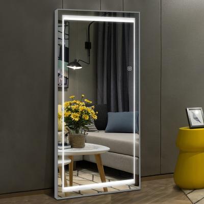 China 2021 New Design Illuminated Integral Mirror With LED Wall Mounted for sale