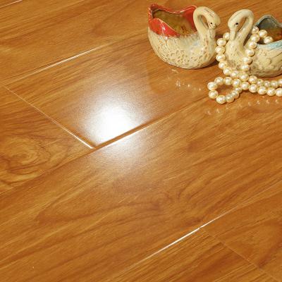 China Moisture Resistance Shandong Factory 8mm 12mm HDF Glossy Laminate MDF Flooring for sale