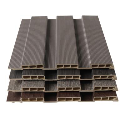 China Environmental Protection Wall Panel Wood Plastic Composite Wood Grain Interior Wall Eco-Friendly Cladding Fluted WPC Wall Panel for sale