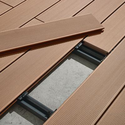 China ECO-Friendly+Easy installation wood plastic decking wpc composite outdoor solid wpc decking board for sale