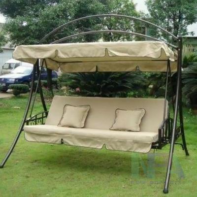 China NPA 2021 Waterproof Outdoor Park Yard Hotel Metal Double Rocking Chair Bench for sale