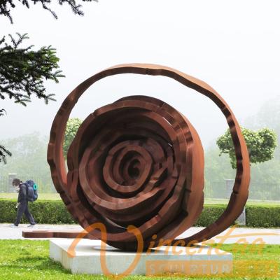 China China Vincentaa 2021 New Products Park Morden Art Abstract Corten Steel Sculpture for sale