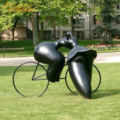 China Customized Large Lady Bronze Statue Sculpture Europe Garden Decoration Dancing Abstract Fat Woman Statues Vincentaa 2022 Fat With Bike for sale