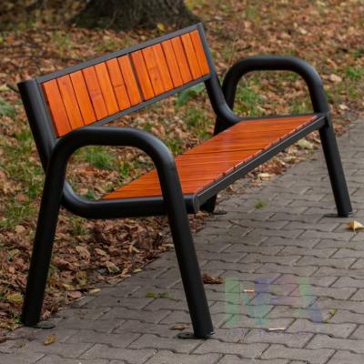 China 2021 Waterproof Outdoor NPA Courtyard Woodiness Bench Set Cast Iron Bench Hotel Outdoor Terrace Chair for sale