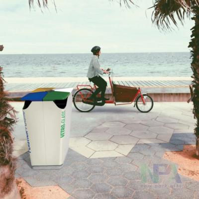 China NPA 2021 Creative Hot Selling Outdoor Trash Can Street View Ashtray Bin Viable Recycle Bins With Lids for sale