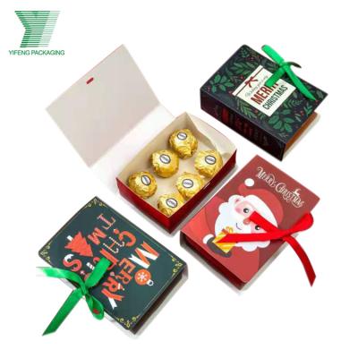 China Handmade High Quality Rigid Paper Cardboard Box With Lid Full Color Printing Christmas Gift Packaging Box for sale