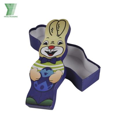 China Custom Recyclable Special Shaped Paper Logo Candle Gift Box For Kids Hard Cardboard Rabbit Shape Customize Design Paper Packaging Box for sale